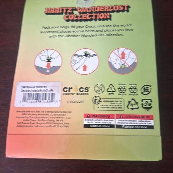 NWT Crocs Multicolor Amsterdam Jibbitz Wanderlust Collection 5-Pack Charms OS - Picture 3 of 5